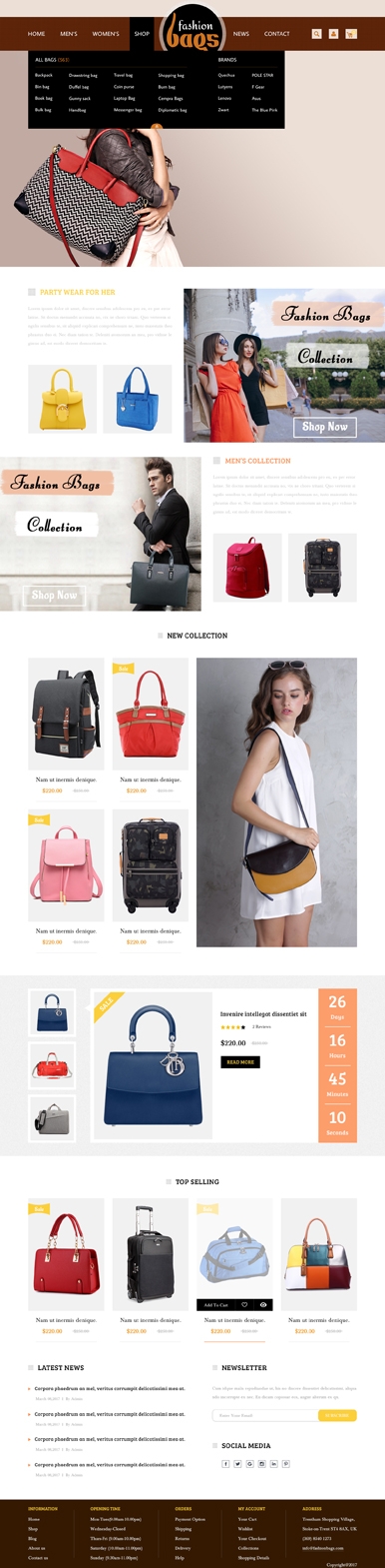 8 Stylish Handbag WordPress Themes