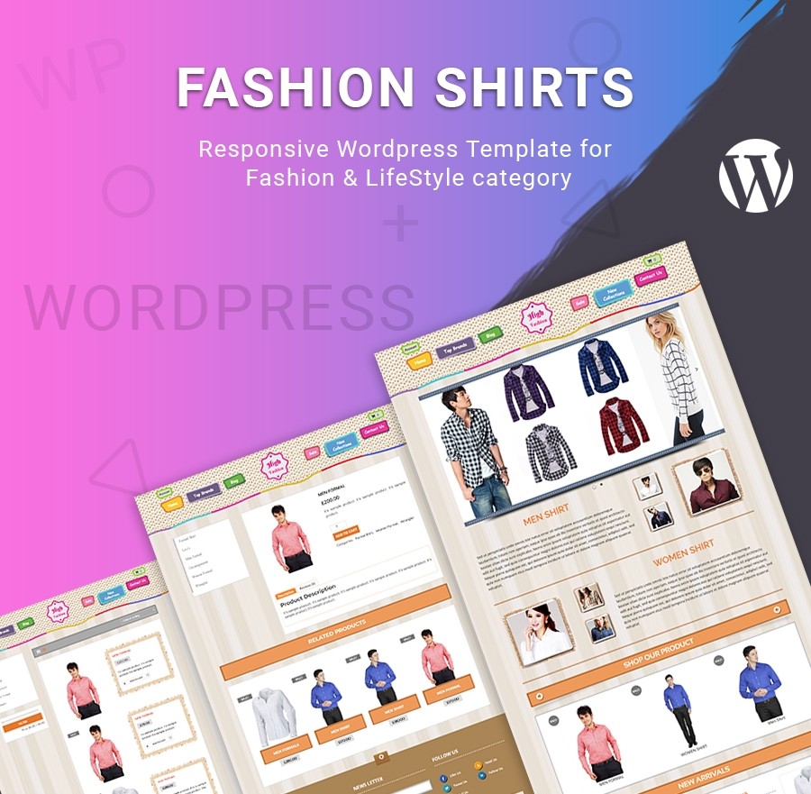 Fashion Shirts - Fashion & LifeStyle Free WordPress Theme