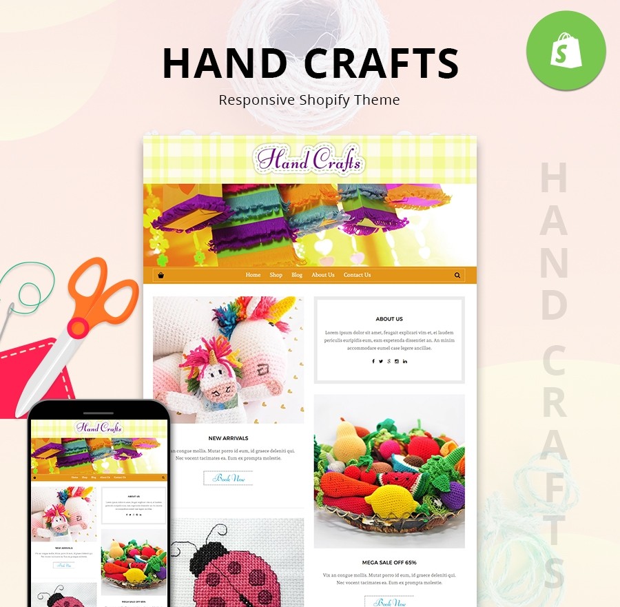 Hand Crafts Shopify Theme Hand Crafts Website Templates
