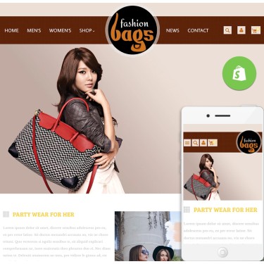 Fashion Bags Website Template - Shopify Theme