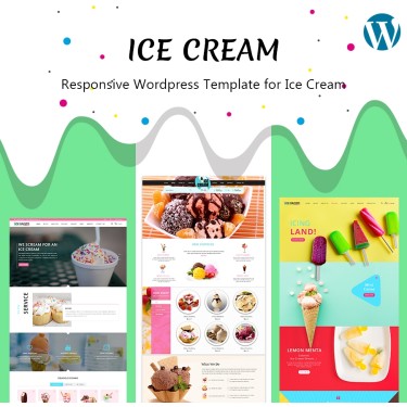 Ice Cream Website Template - WordPress Theme