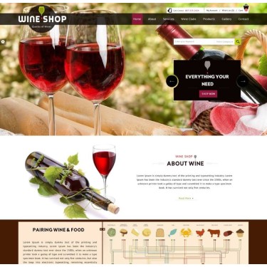 Wine Store WordPress Website Template