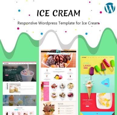 Ice Cream Website Template - WordPress Theme