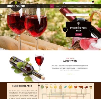 Wine Store WordPress Website Template