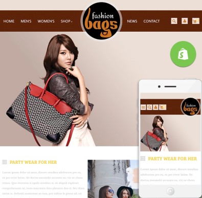 Fashion Bags Website Template - Shopify Theme