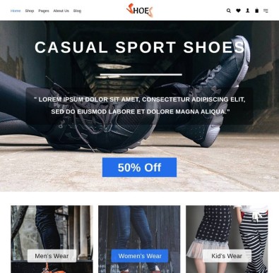 Footwear Website Templates