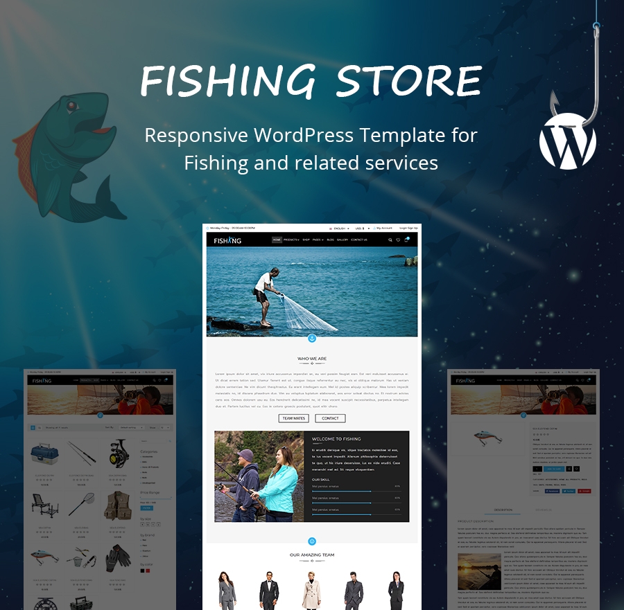 Free Fishing WordPress Theme, Fishing WordPress Theme