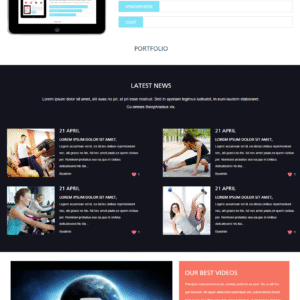 Fitness Website Template - WordPress Theme