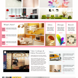 Interior Design Website Template - WordPress Theme