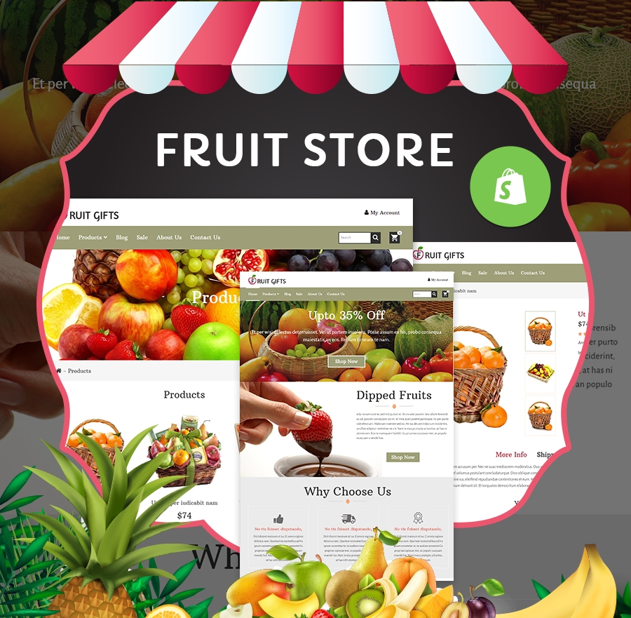 Shopify Theme Gifts Store for Food, Beverages & Fruits-0