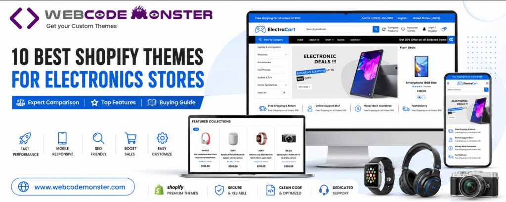 10 Best Shopify Themes for Electronics Stores in 2026 (Expert Comparison & Buying Guide)