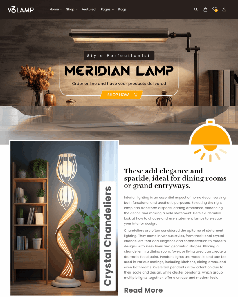 V2Lamp – Best Shopify Theme for Lighting & Electrical Stores